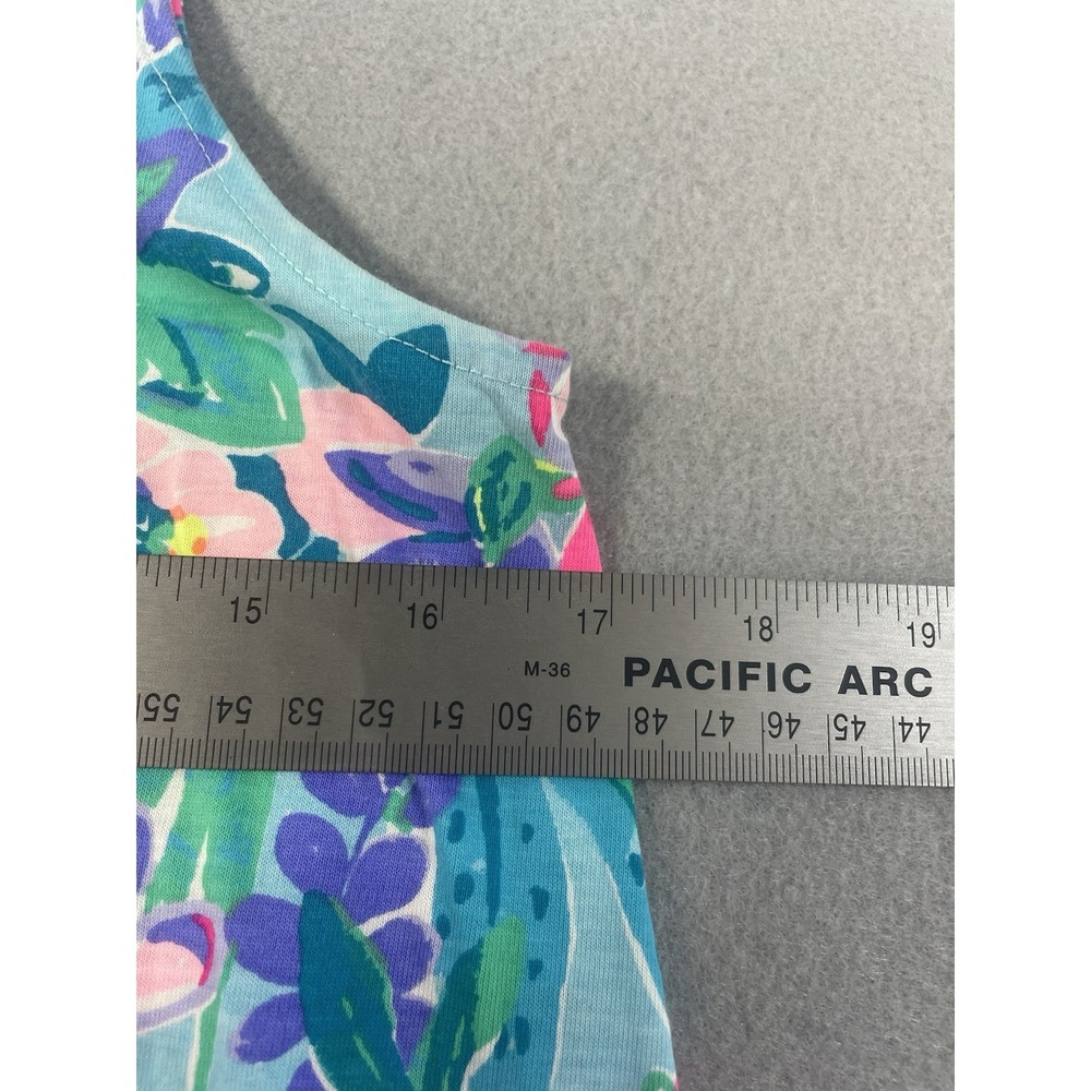 Lilly Pulitzer Vibrant Floral Kristen Shift Dress V-Back Tropical Lattice SM - Picture 12 of 14